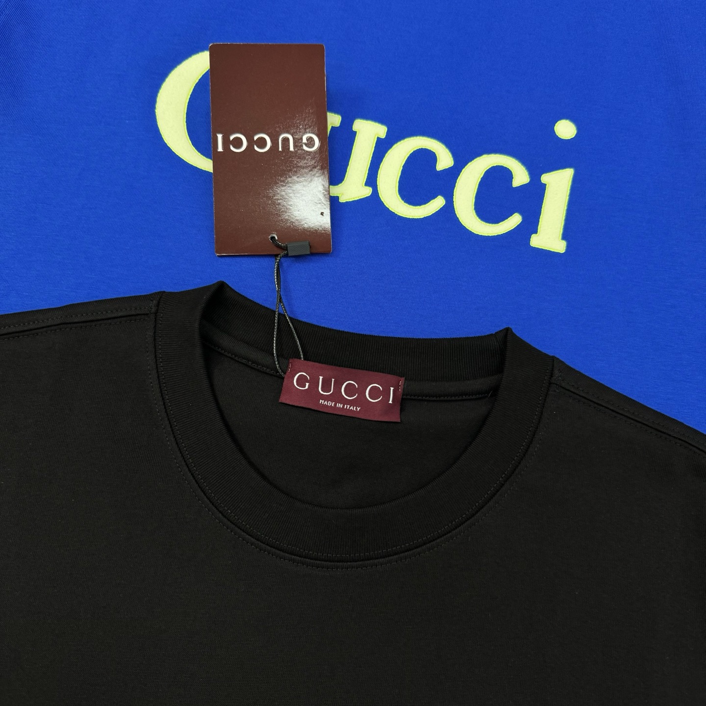 Gucci古奇新款潮牌T恤，男女同款❤️经典基础款，正面绿色 Gucci字样超有辨识度计。高品质280g
