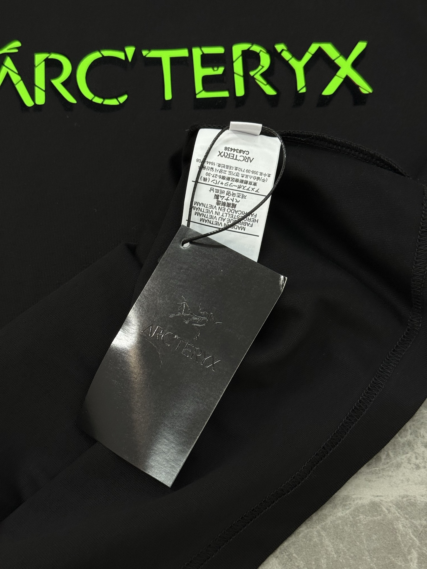 Arc'teryx始祖*鸟新款长袖T恤.高克重原单推荐.男女同款！小红书爆款推荐.胸前品牌字母图形撞色搭