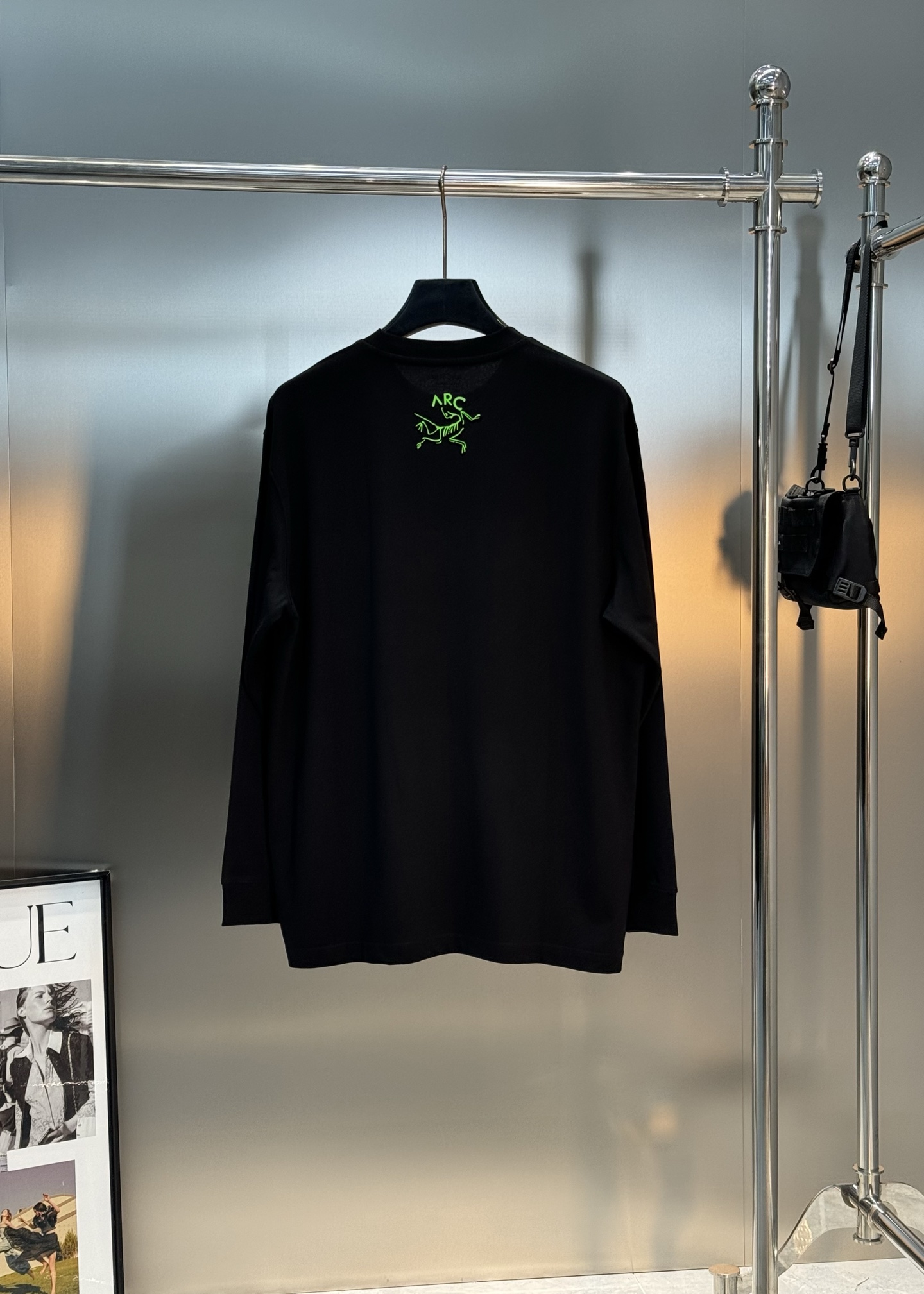 Arc'teryx始祖*鸟新款长袖T恤.高克重原单推荐.男女同款！小红书爆款推荐.胸前品牌字母图形撞色搭