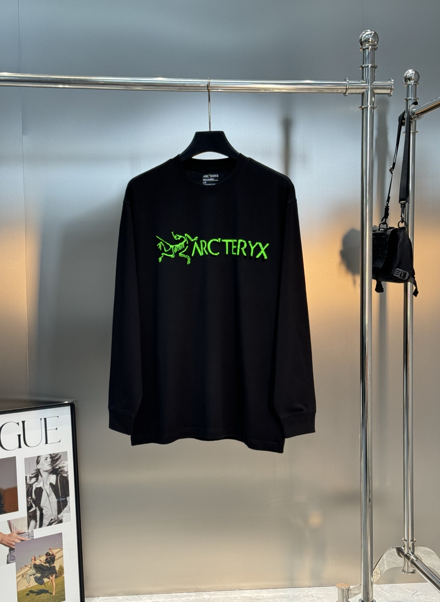Arc'teryx始祖*鸟新款长袖T恤.高克重原单推荐.男女同款！小红书爆款推荐.胸前品牌字母图形撞色搭