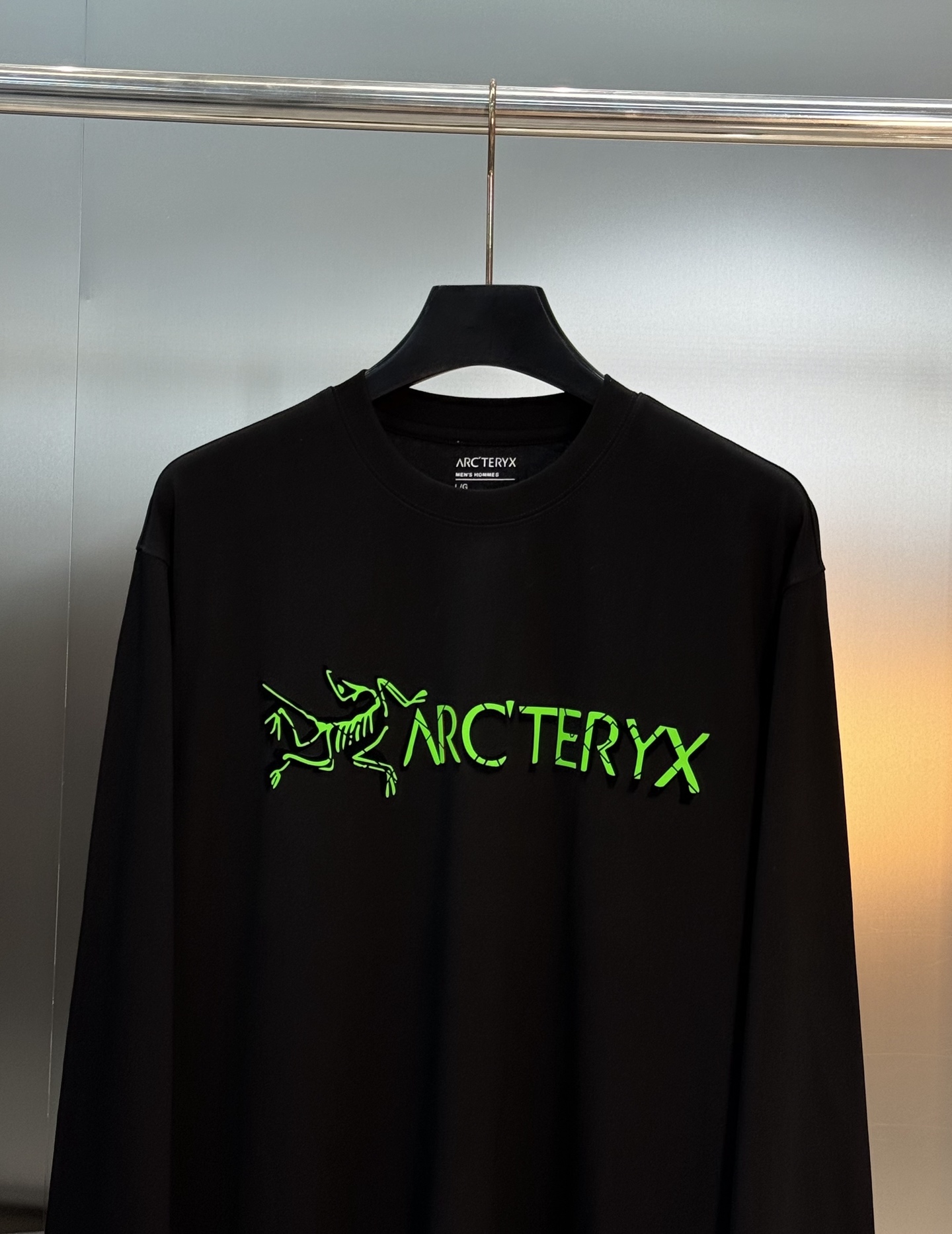 Arc'teryx始祖*鸟新款长袖T恤.高克重原单推荐.男女同款！小红书爆款推荐.胸前品牌字母图形撞色搭