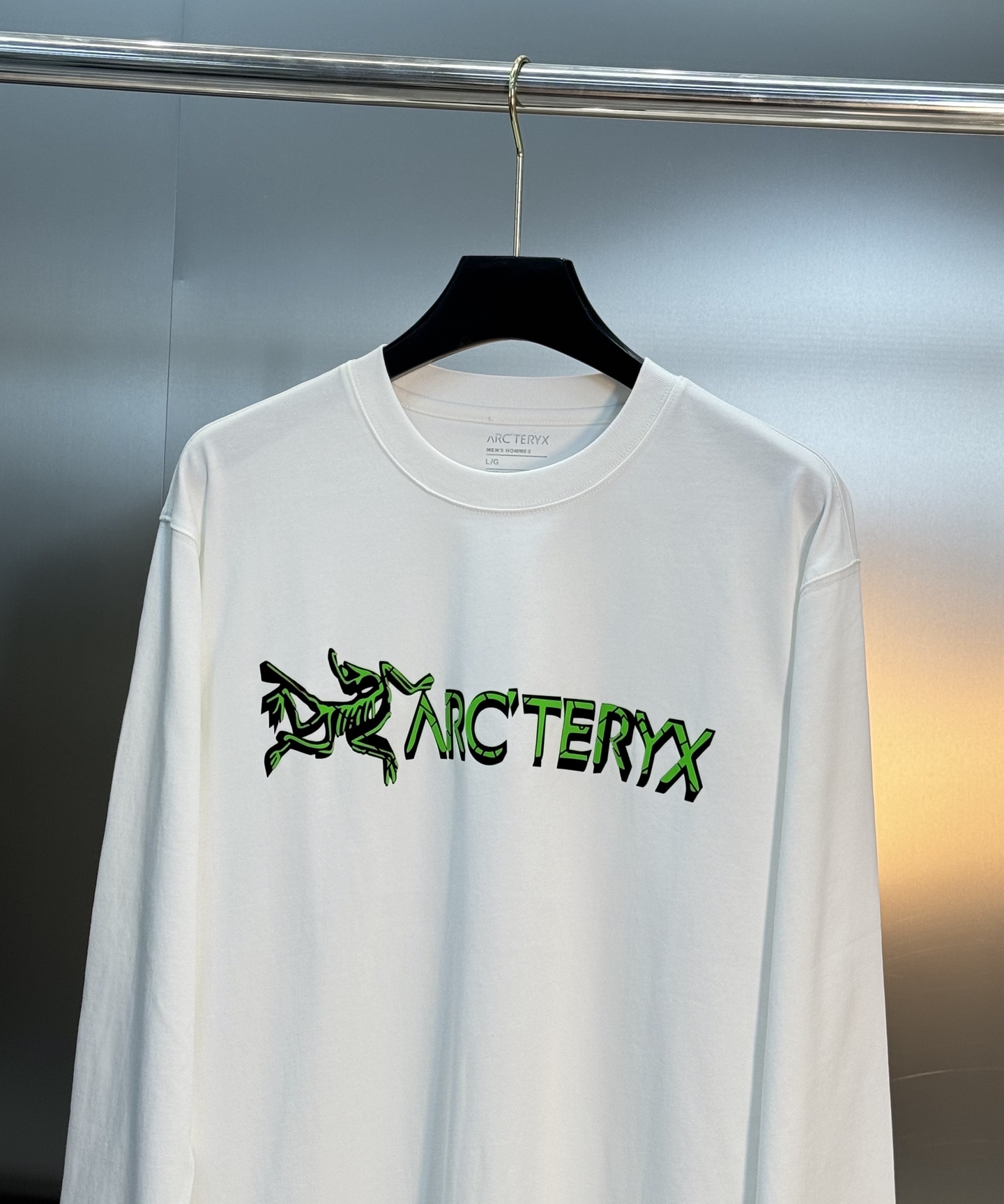 Arc'teryx始祖*鸟新款长袖T恤.高克重原单推荐.男女同款！小红书爆款推荐.胸前品牌字母图形撞色搭