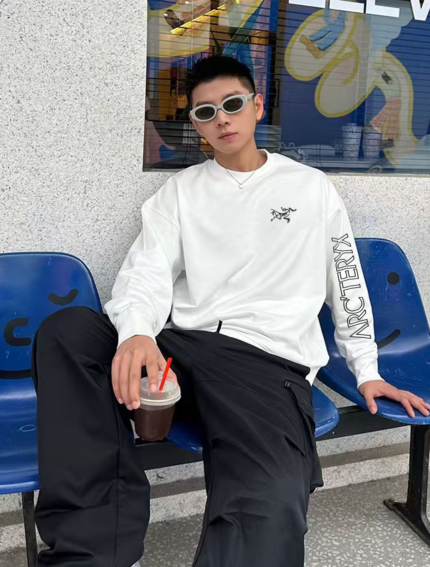 ARC'TERY*始祖-鸟新款长袖T恤.纯色系推荐！经典标识.字母排列简单高级.时尚律动感满满～质感极好