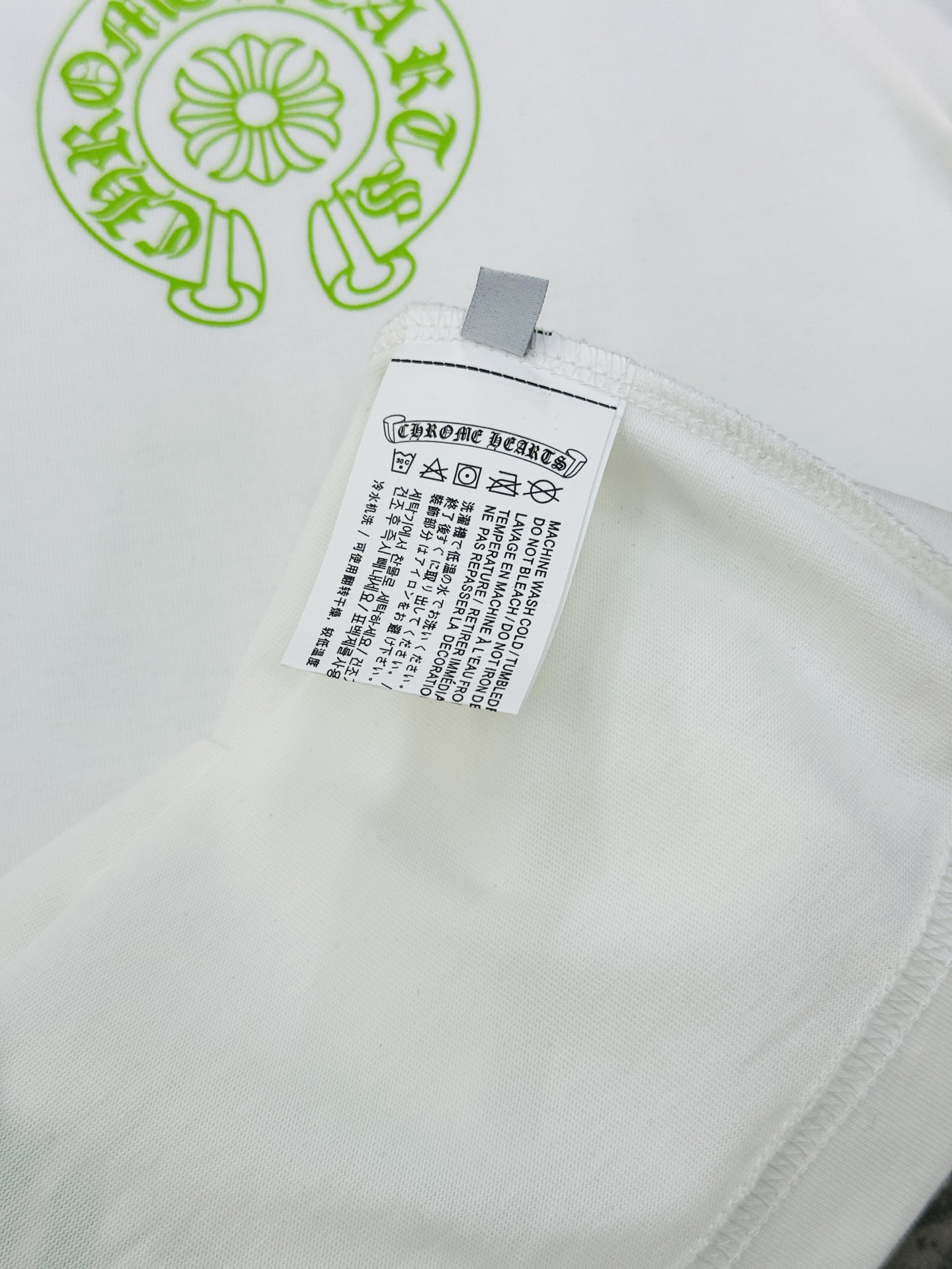 Chrome Hearts克罗心新品马蹄铁印花短袖.男女同款.黑色+白色两色可选，双面马蹄铁Logo超有