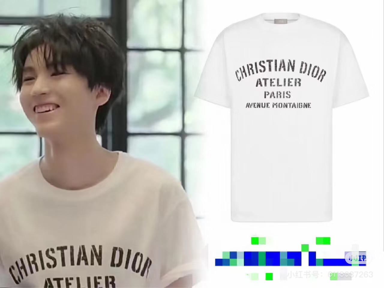 Dior Atelier标志T恤❤️男女同款！DiorAtelier系列T恤，胸前黑色