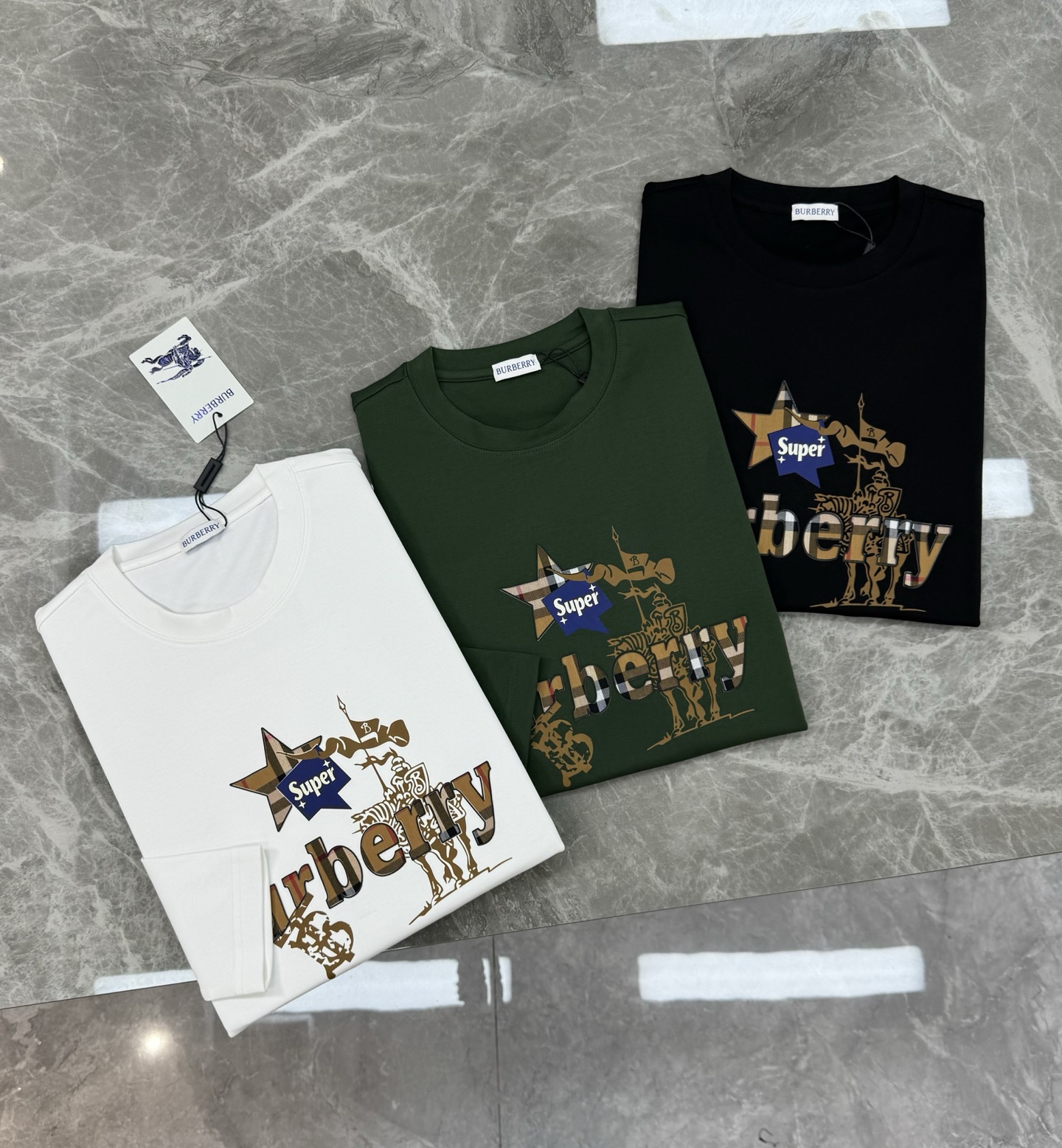 BBR*巴宝莉新款莫代尔T恤.焕新升级百搭基础款，贸易公司出品！！甄选优质有机300g莫代尔棉面料，质地