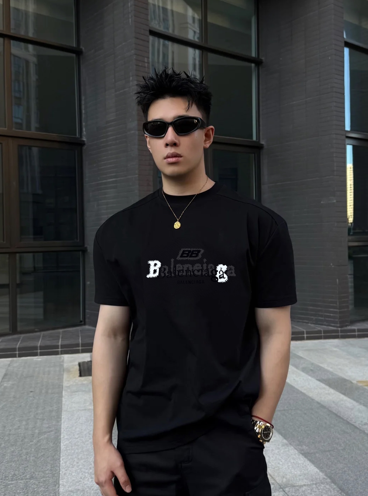 Balenciaga巴黎世家新款丝光棉T恤❤️采用190g丝光棉材质，定制螺纹.柔软亲肤又透气，夏天穿超