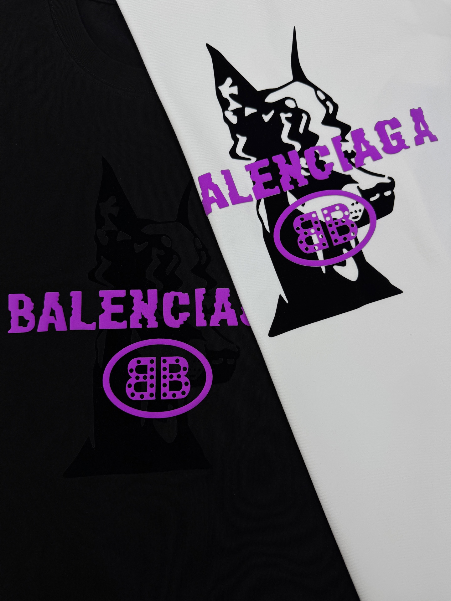 Balenciaga巴黎世家新款潮牌T.男女同款❤️新款狗头印花T恤，高克重280g纯棉材质，舒适透气，