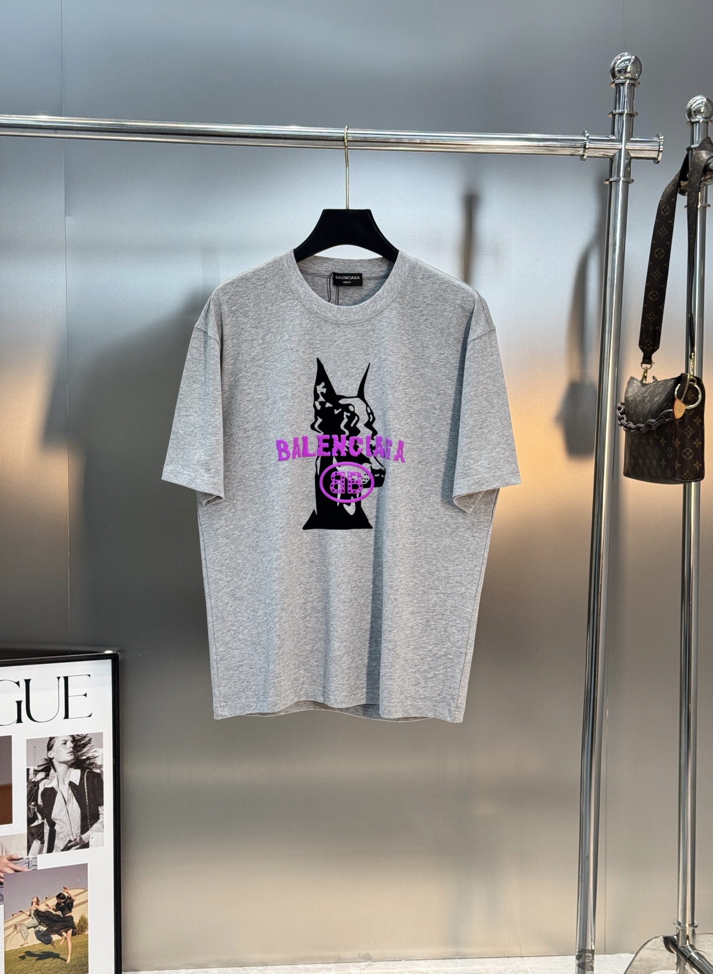 Balenciaga巴黎世家新款潮牌T.男女同款❤️新款狗头印花T恤，高克重280g纯棉材质，舒适透气，