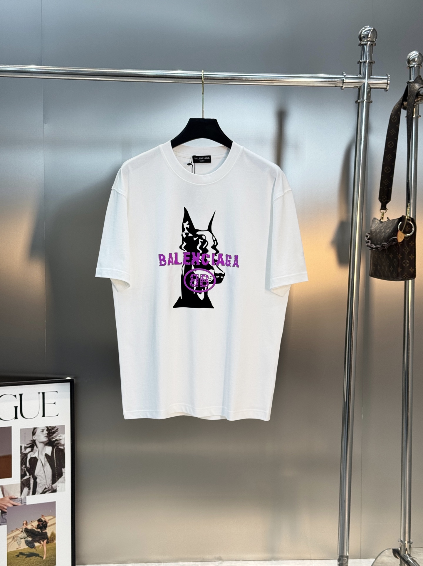 Balenciaga巴黎世家新款潮牌T.男女同款❤️新款狗头印花T恤，高克重280g纯棉材质，舒适透气，