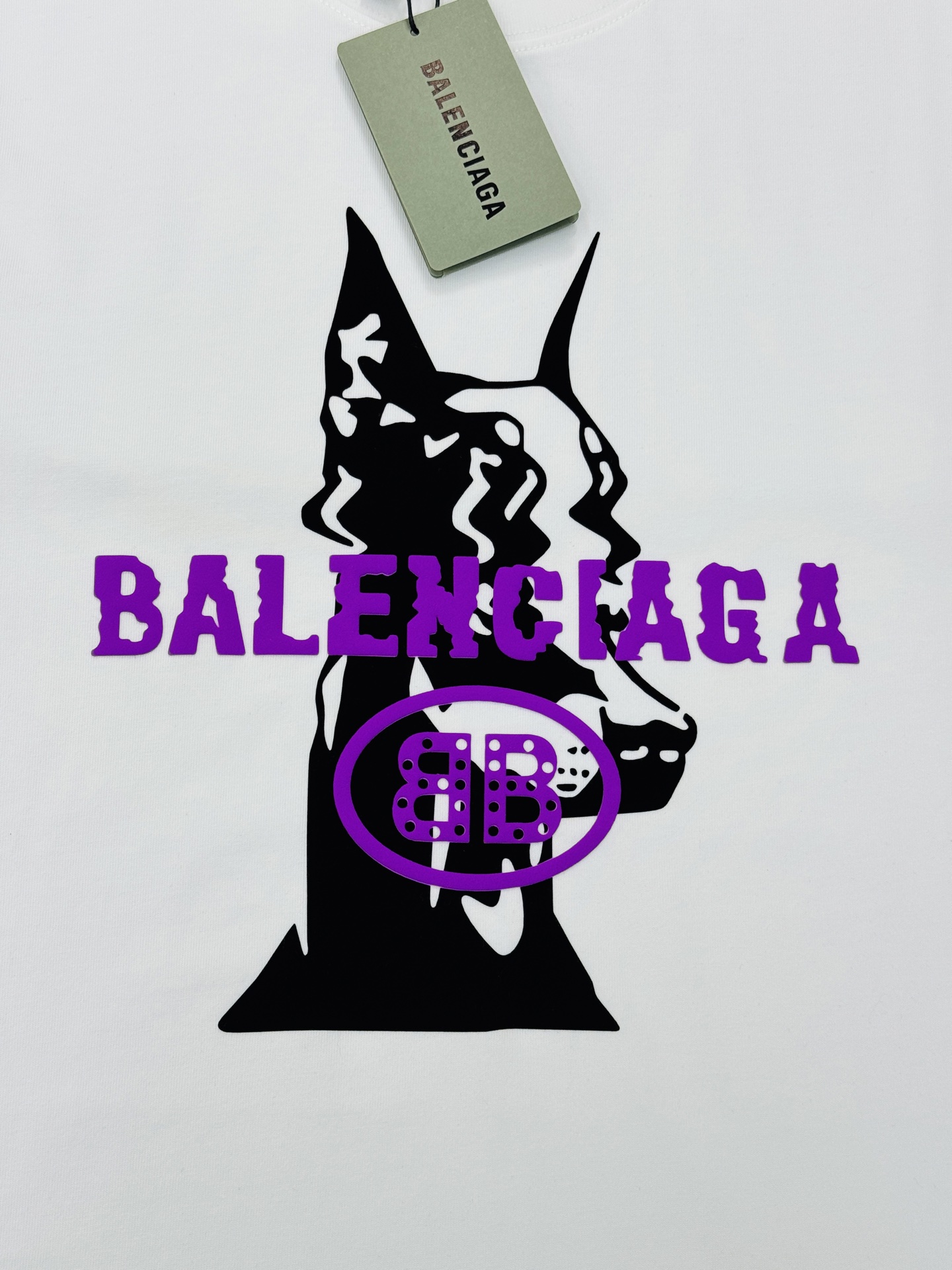 Balenciaga巴黎世家新款潮牌T.男女同款❤️新款狗头印花T恤，高克重280g纯棉材质，舒适透气，