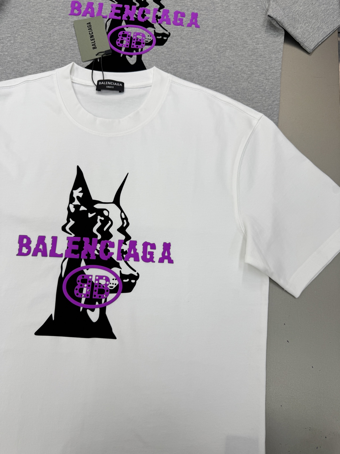 Balenciaga巴黎世家新款潮牌T.男女同款❤️新款狗头印花T恤，高克重280g纯棉材质，舒适透气，