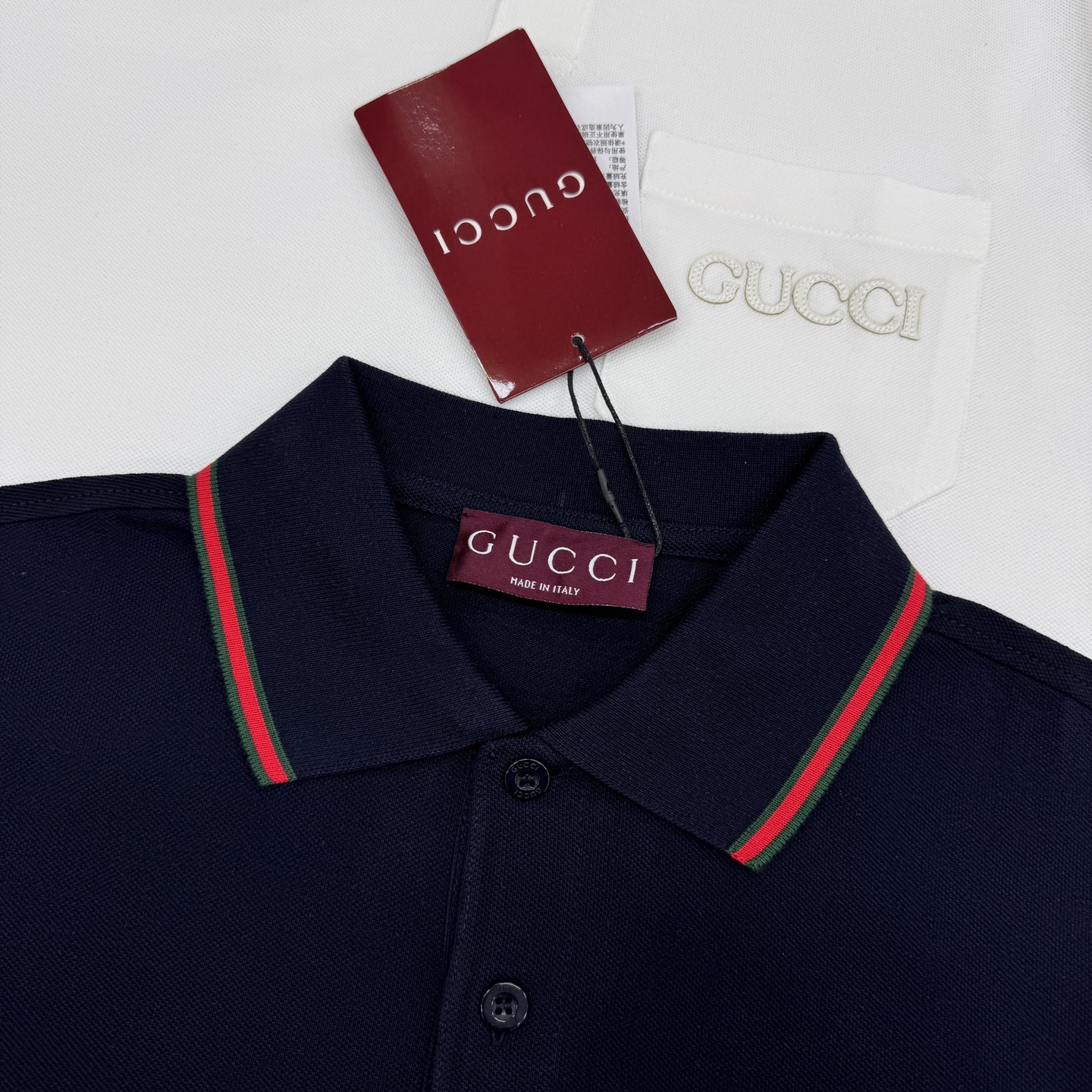 Gucci古奇织带Polo衫，采用高支精梳棉，柔软透气，夏天穿超舒服！红绿织带+马衔扣元素，复古又时髦✨