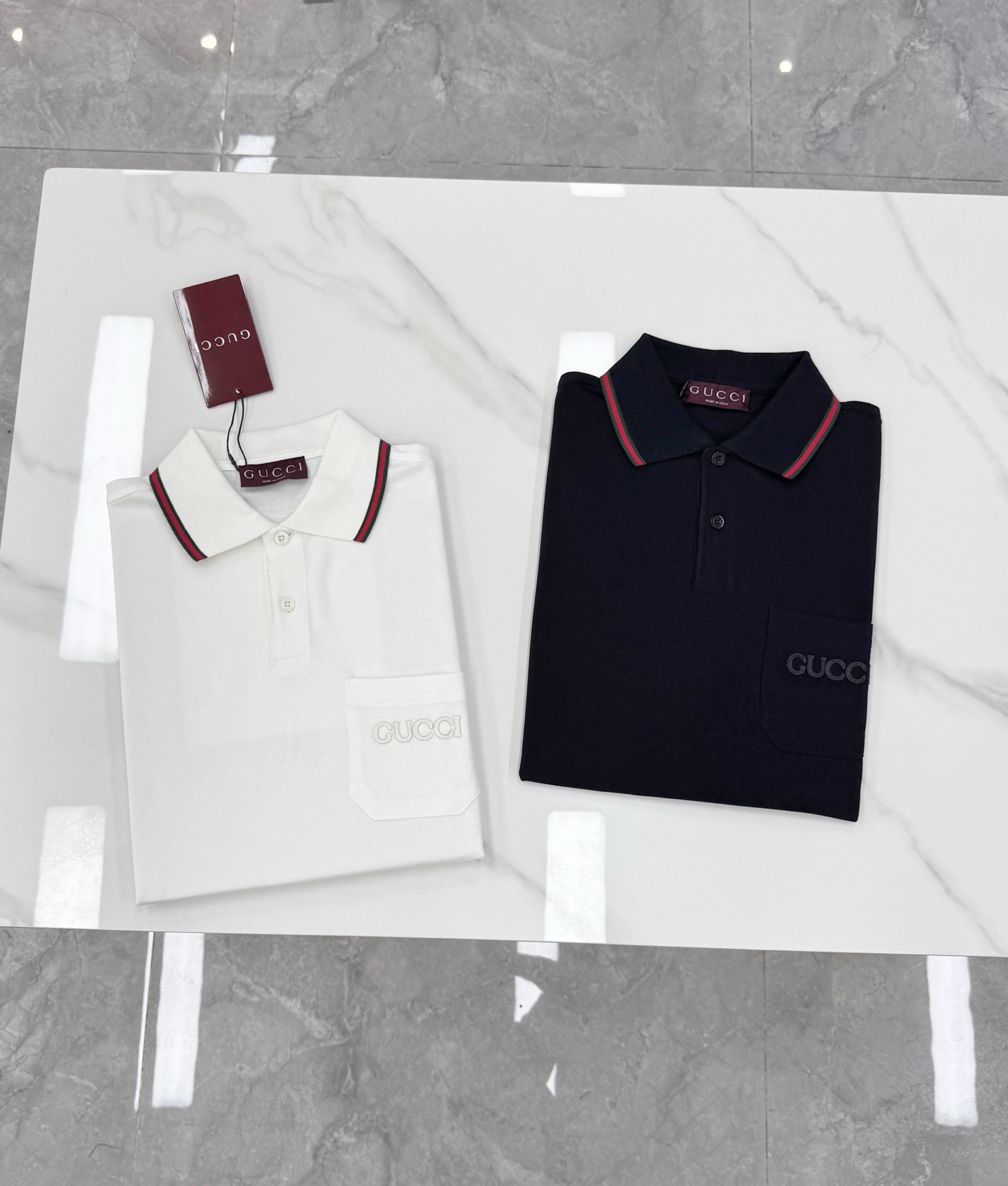 Gucci古奇织带Polo衫，采用高支精梳棉，柔软透气，夏天穿超舒服！红绿织带+马衔扣元素，复古又时髦✨