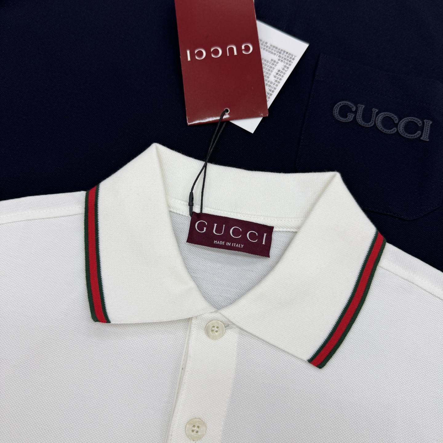 Gucci古奇织带Polo衫，采用高支精梳棉，柔软透气，夏天穿超舒服！红绿织带+马衔扣元素，复古又时髦✨