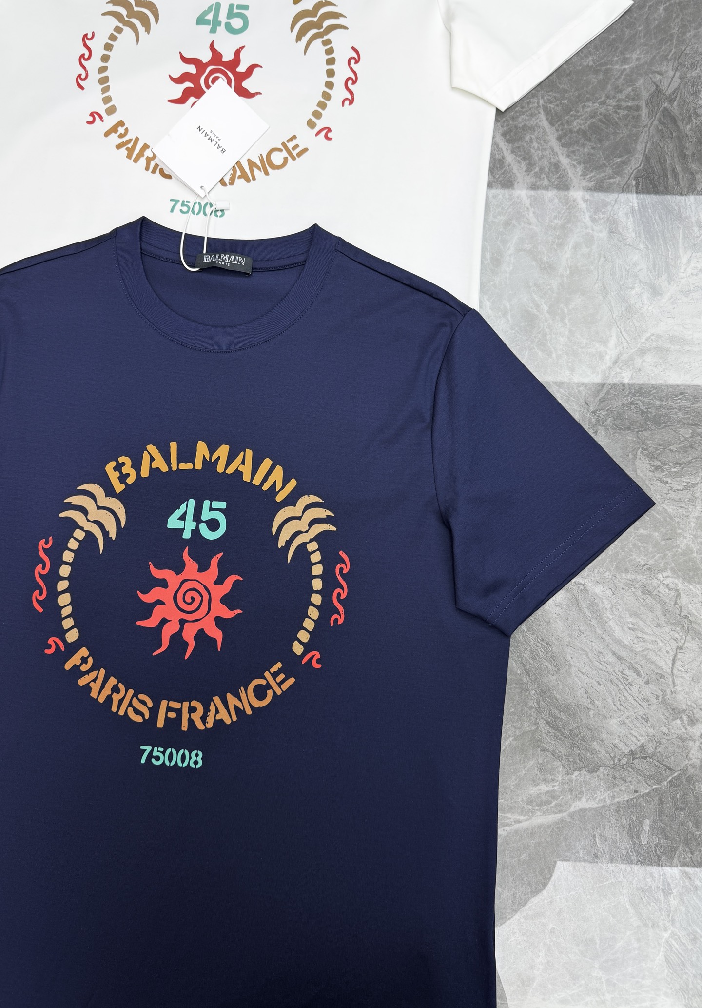 BALMAINI*巴尔曼26s夏季新款丝光棉T恤.客供优质190g丝光棉布制成，机织技术.相比于普通面料更加富有质感..