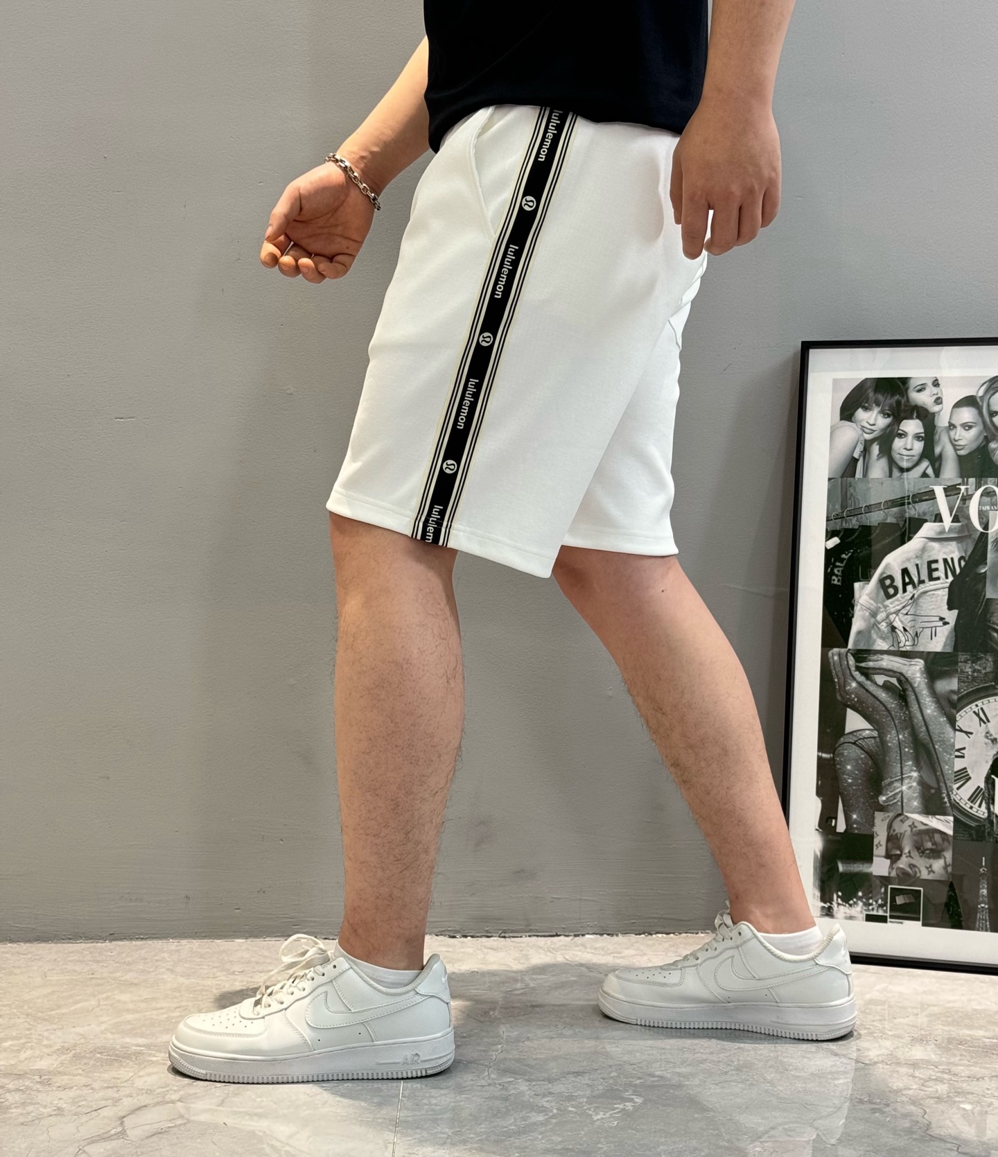 Lulu露露柠檬新款夏季休闲五分短裤🩳男女同款❤️经典新款织带搭配简单高级.原版五金辅料.定制皮牌.高端百分百天丝面料.