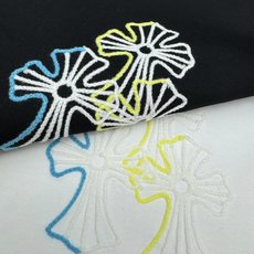 Chrome Hearts克罗心彩色刺绣T恤,采用高品质棉料,柔软舒适,日常穿着超友好。经典克罗心十字架造型.胸前及后备 Chrome Hearts克罗心彩色刺绣T恤,采用高品质棉料,柔软舒适,日常穿着超友好。经典克罗心十字架造型.胸前及后备