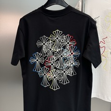 Chrome Hearts克罗心彩色刺绣T恤,采用高品质棉料,柔软舒适,日常穿着超友好。经典克罗心十字架造型.胸前及后备 Chrome Hearts克罗心彩色刺绣T恤,采用高品质棉料,柔软舒适,日常穿着超友好。经典克罗心十字架造型.胸前及后备