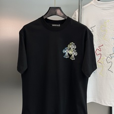 Chrome Hearts克罗心彩色刺绣T恤,采用高品质棉料,柔软舒适,日常穿着超友好。经典克罗心十字架造型.胸前及后备 Chrome Hearts克罗心彩色刺绣T恤,采用高品质棉料,柔软舒适,日常穿着超友好。经典克罗心十字架造型.胸前及后备