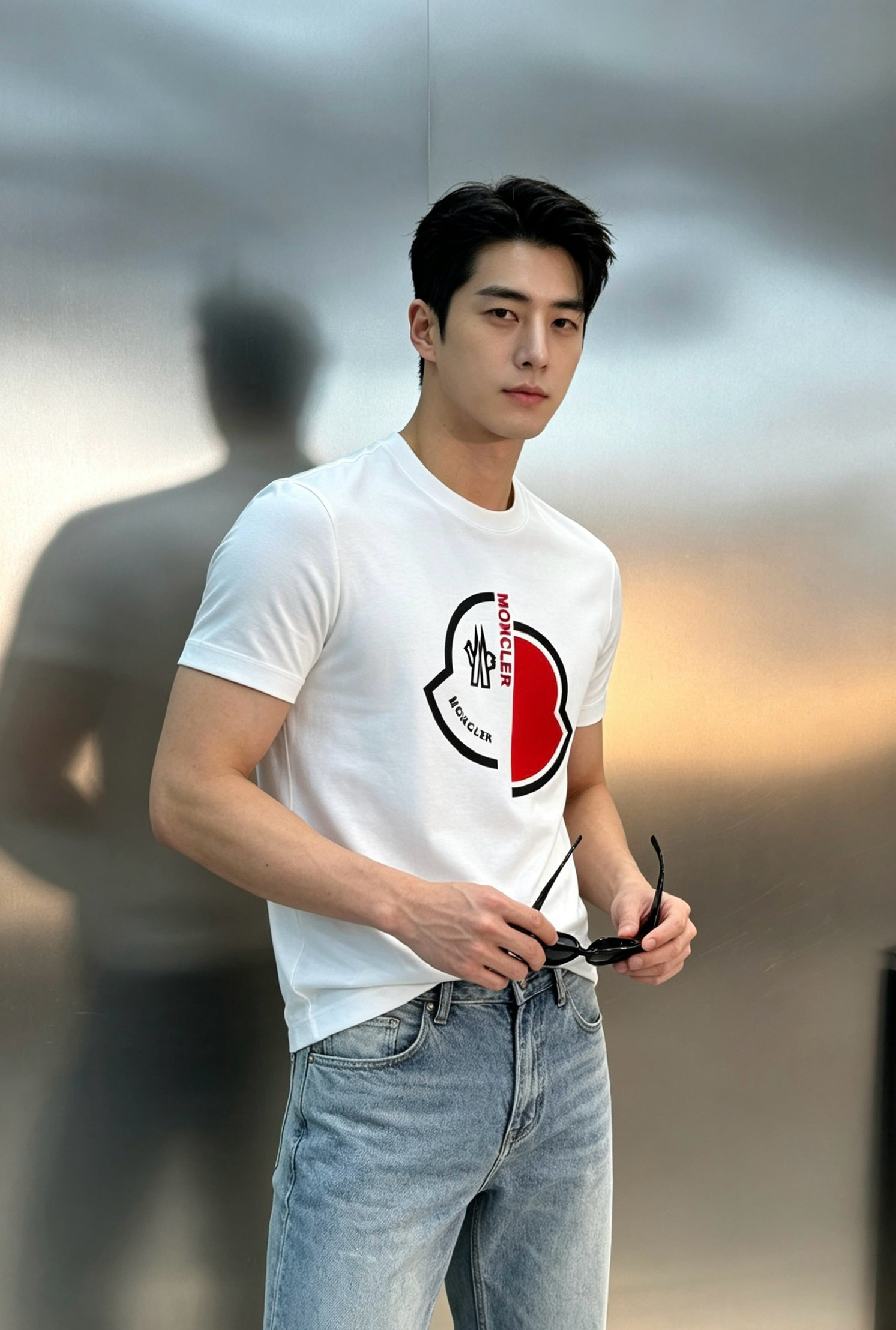 몽클레어 크루넥 반팔 티셔츠 136510