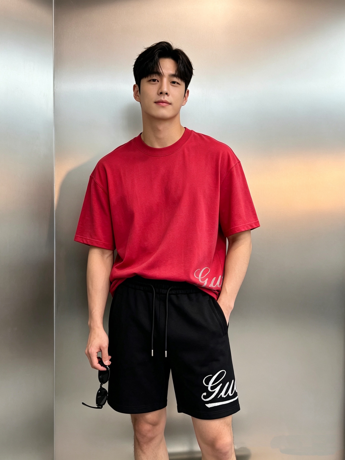 NO:929979,Tops and trousers Gucci's new trendy brand five-point shorts. Light luxury retro style. It not only has Gucci's high-end texture, but also incorporates casual distressed elements. It can be salty or sweet, suitable for a variety of dressing styles. The brand's retro signature logo. The side of the trousers is printed with Gucci's iconic handwritten floral signature. The old and worn process restores the retro texture. It is low-key and highly recognizable. It has a light luxury atmosphere. It is a new interpretation of the brand's classic elements. Seamless craftsmanship on the sides.  High-count nylon-cotton blended fabric is selected, taking into account the skin-friendly breathability of cotton and the anti-wrinkle drape characteristics of nylon. It has a delicate and soft touch, and has a high-grade matte texture. It is refreshing and not sweaty in summer, and it is not easy to deform or pill after long-term wear. The elastic drawstring waistband is matched with a metal engraved rope head, with exquisite details and suitable for a variety of waistlines. All three standards!  Color black. Khaki. Dark blue. White. Size M-3XL/29-36 Fitted version (S and 4XL can be customized)/catties recommended L,, gucci, shorts,19860909上衣.裤子 Gucci古奇新款潮牌五分短裤 轻奢复古风,既有Gucci的高级质感,又融入休闲做旧元素,可盐可甜,适配多种穿搭风格.品牌复古签名标识.裤身侧面采用Gucci标志性手写花体签名印花,做旧磨损工艺还原复古质感,低调又极具辨识度,自带轻奢氛围感,是品牌经典元素的全新演绎.侧身无缝工艺. 甄选高支锦棉混纺面料,兼顾棉的亲肤透气与锦纶的抗皱垂坠特性,触感细腻软糯,自带高级哑光质感,夏季穿着清爽不闷汗,久穿不易变形、不起球.松紧抽绳腰头,搭配金属刻字绳头,细节精致且适配多种腰围.三标齐！颜色黑色.卡其.深蓝.白色.码数M-3XL/29-36合身版型（S和4XL可订做）/斤建议L,,gucci,shorts,,Men's clothing