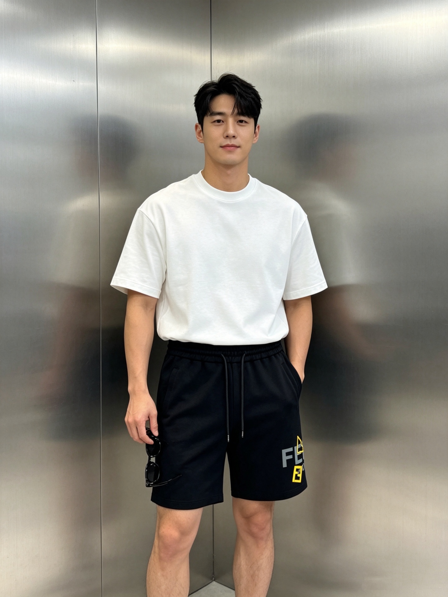NO:930084,FENDI Fendi's new spring and summer three-quarter shorts. New seamless technology on both sides. 3D printing technology, classic brand letter logo. It feels delicate to the touch, has a very three-dimensional feel, and has a tactile texture effect with excellent effect. The fabric is high-density nylon and cotton fabric. It is crisp and stylish. Super comfortable!  A must-have item for summer!  All three standards!  Color Black. White. Dark blue. Size M-3XL/29-36 Fitted version (S and 4XL can be customized)/145 catties Recommended L,, fendi, fendi, shorts,19860909FENDI芬迪迪春夏新款五分短裤.新款两侧无缝工艺.采用3D印花工艺,经典品牌字母标识.触摸手感细腻,极具立体感,触感肌理效果,效果极佳,面料高密锦棉面料.挺括有型.超级舒适！夏季必备单品！三标齐！颜色黑色.白色.深蓝.码数M-3XL/29-36合身版型（S和4XL可订做）/145斤建议L,,fendi,fendi,shorts,,Men's clothing