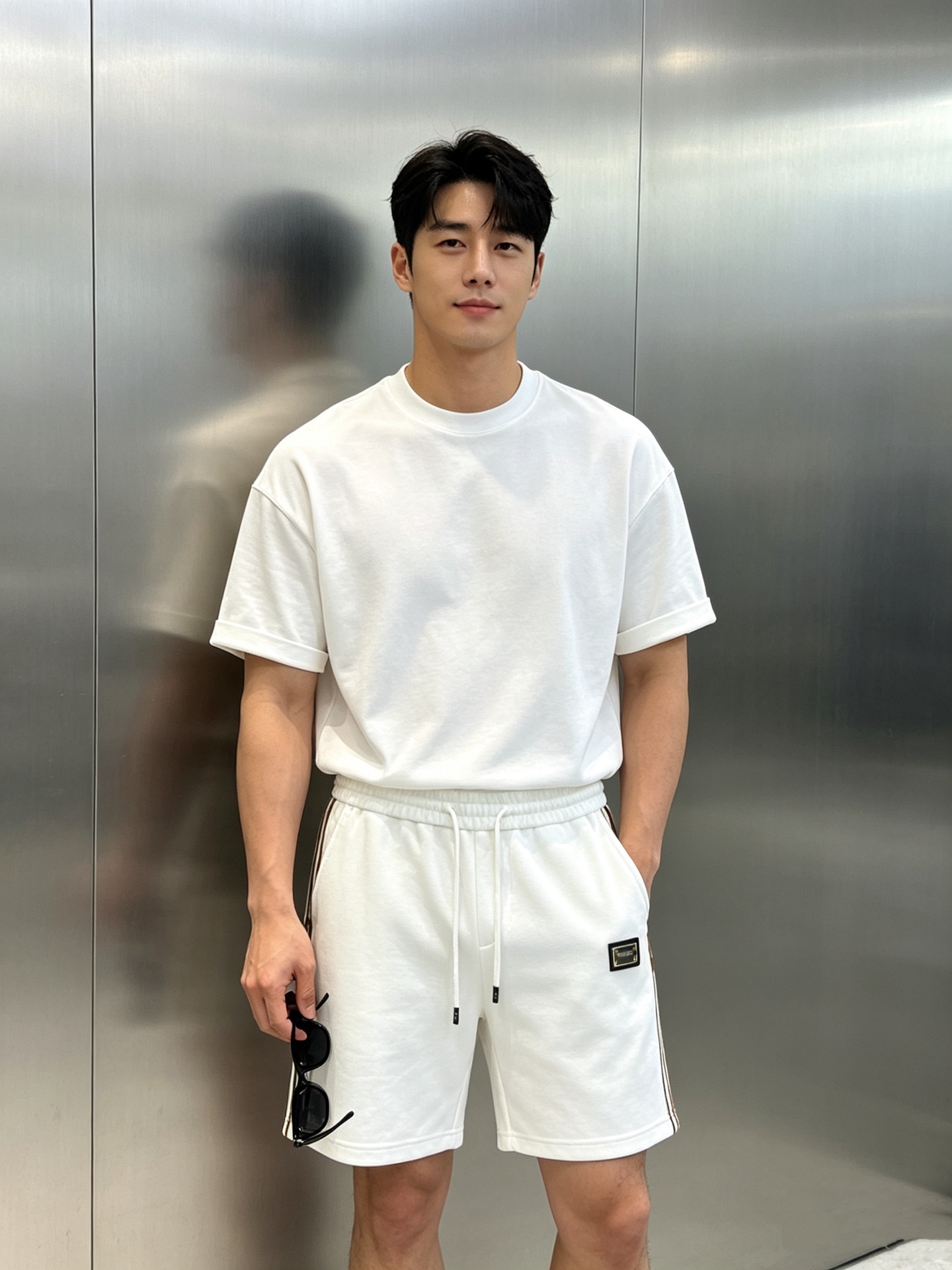 D&G杜嘉班纳夏季新款运动休闲五分短裤.甄选高支天丝面料，自带凉感透气属性，利落五分裤型修饰腿型，侧边织