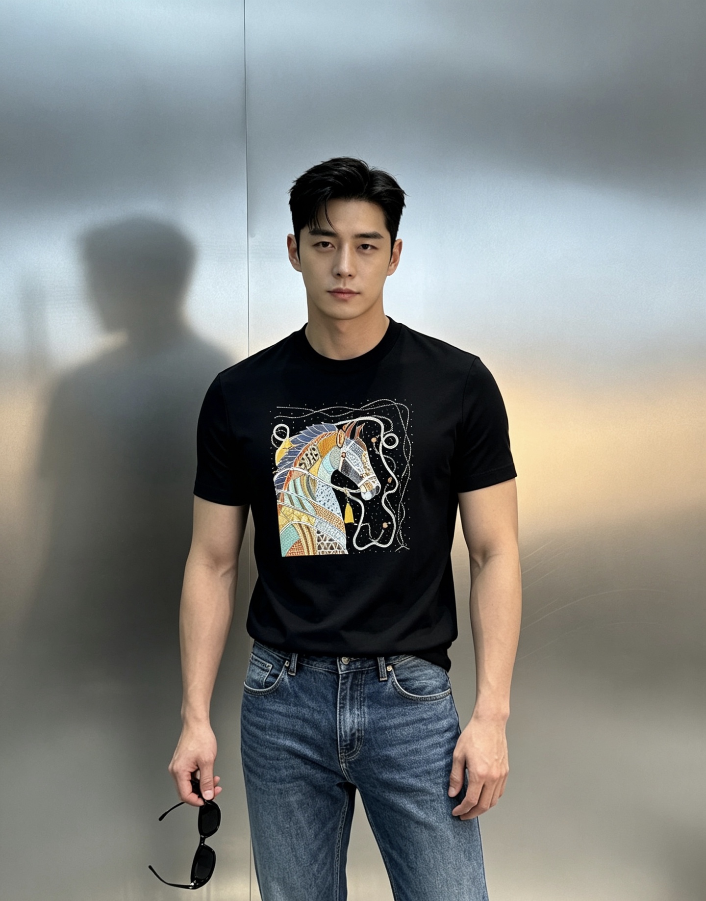 Hermes爱马仕新款丝光棉T恤.新品为全新系列注入满满活力，这款单品用心甄选200g丝光棉面料制成，面