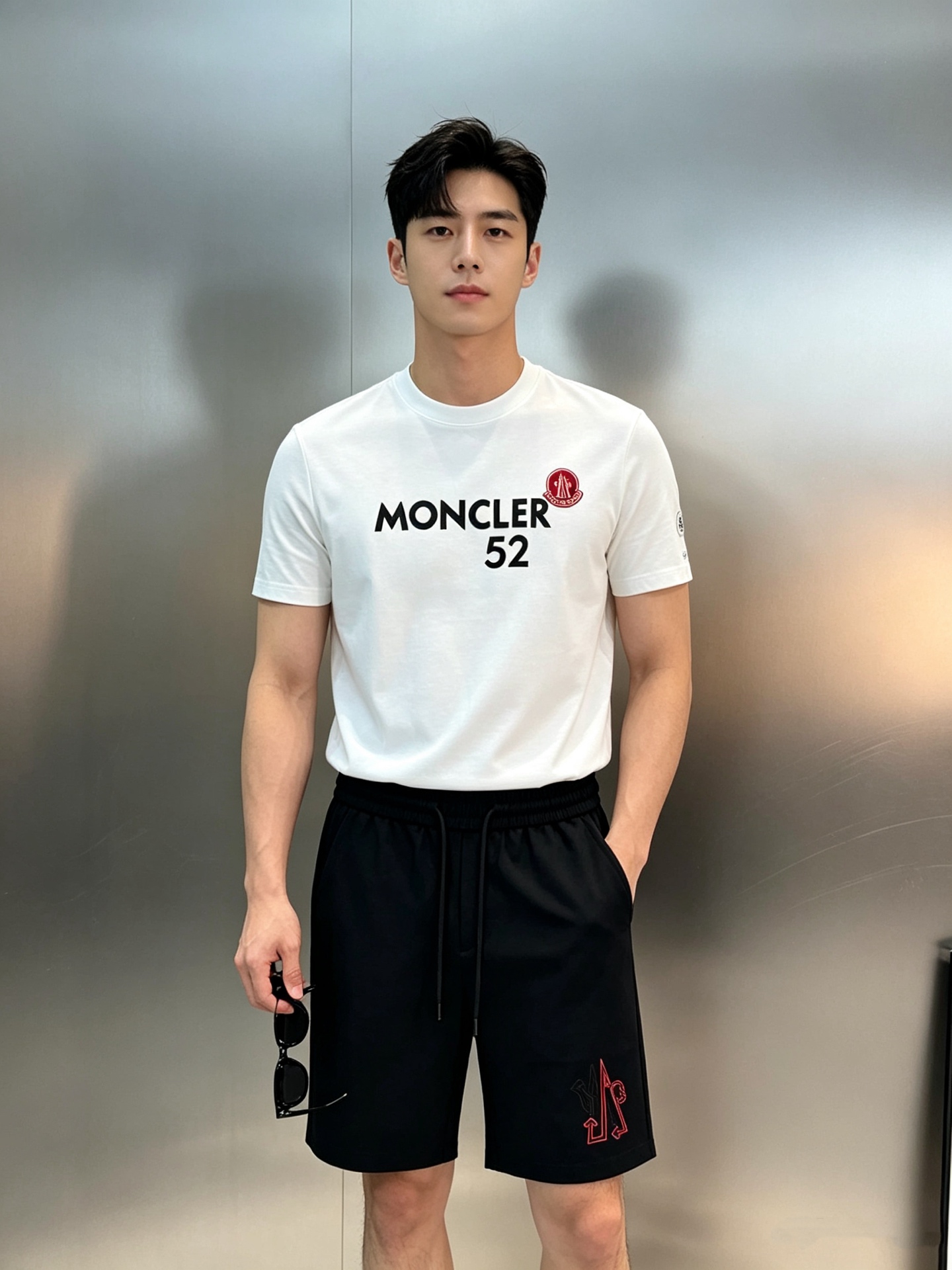 NO:957934,Moncle* new three-quarter shorts are cool and comfortable. Exquisite 3D brand logo. High-temperature three-dimensional printing technology. The fabric is made of high-density ice-feel four-way stretch and light fabric. The upper body has no sense of restraint, is comfortable and breathable. The same style for men and women!  Color Black. White. Gray. Size M-3XL/29-36 Fitted version (4XL can be customized)/catties recommended L,,Moncler,shorts,19860909Moncle*蒙口新款五分短裤冰爽舒适.精致3D品牌LoGO标识.高温立体印花工艺.面料采用高密冰感四面弹轻薄面料.上身无束缚感,舒适透气.男女同款！颜色黑色.白色.灰色.码数 M-3XL/29-36合身版型（4XL可订做）/斤建议L,,Moncler,shorts,,Men's clothing
