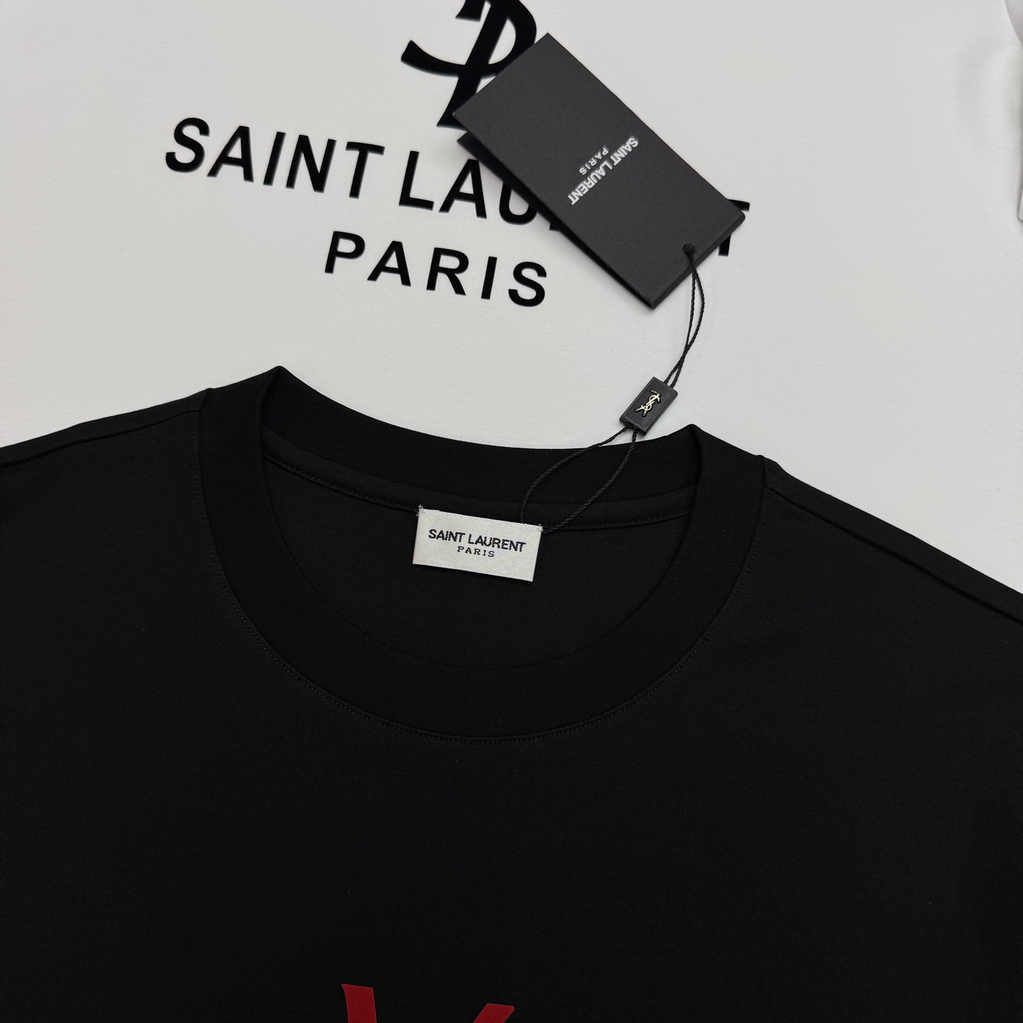 SAINT LAURENT 圣罗兰经典标识丝光棉T恤-轻奢男士刚需基础款，简约不单调，高级感与生俱来✨甄选高支丝光棉面料