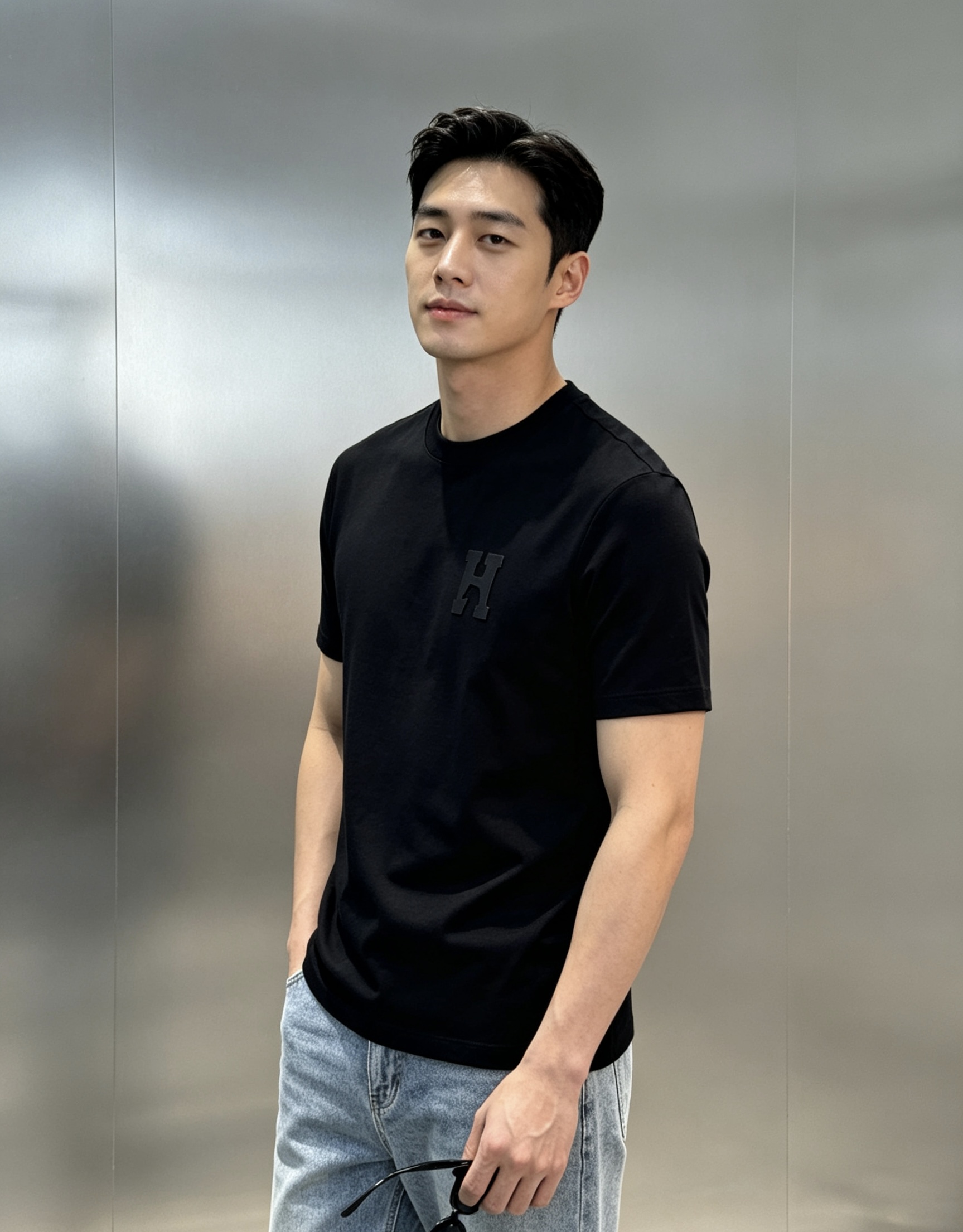 HERME*爱马仕26s新款丝光棉T恤.经典H马造型搭配呈现品牌魅力.适合时尚街头潮流搭配！不限年龄的单品推荐[烟花]烫