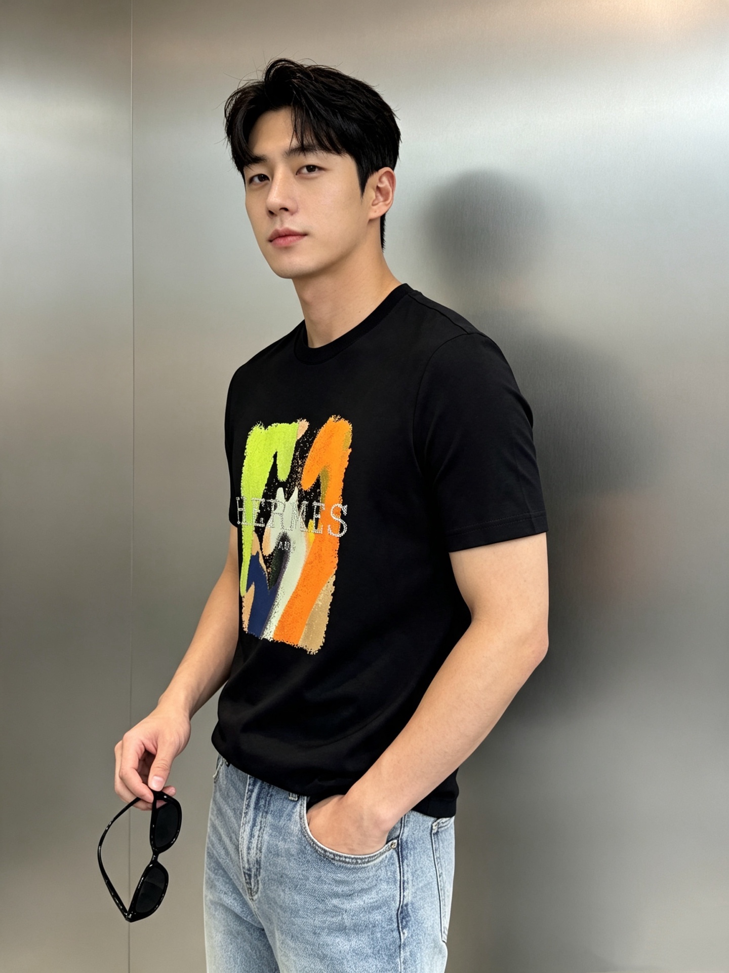 HERMES爱马仕26s新款丝光棉T恤.新品为全新系列注入满满活力，这款单品用心甄选190g丝光棉面料制成，面料手感亲肤