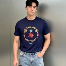 BALMAINI*巴尔曼26s夏季新款丝光棉T恤.客供优质190g丝光棉布制成,机织技术.相比于普通面料更加富有质感.. BALMAINI*巴尔曼26s夏季新款丝光棉T恤.客供优质190g丝光棉布制成,机织技术.相比于普通面料更加富有质感..