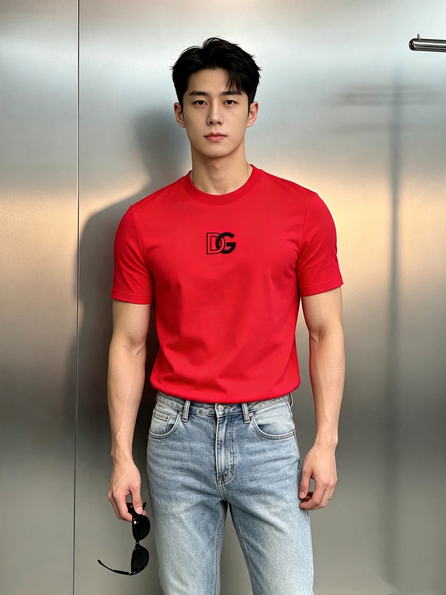 D&G的利落酷感,藏在这件丝光棉T恤里。 高支丝光棉自带柔光质感,上身顺滑透气,自带凉感不闷汗。胸前立体压印的DG标识, D&G的利落酷感,藏在这件丝光棉T恤里。 高支丝光棉自带柔光质感,上身顺滑透气,自带凉感不闷汗。胸前立体压印的DG标识,