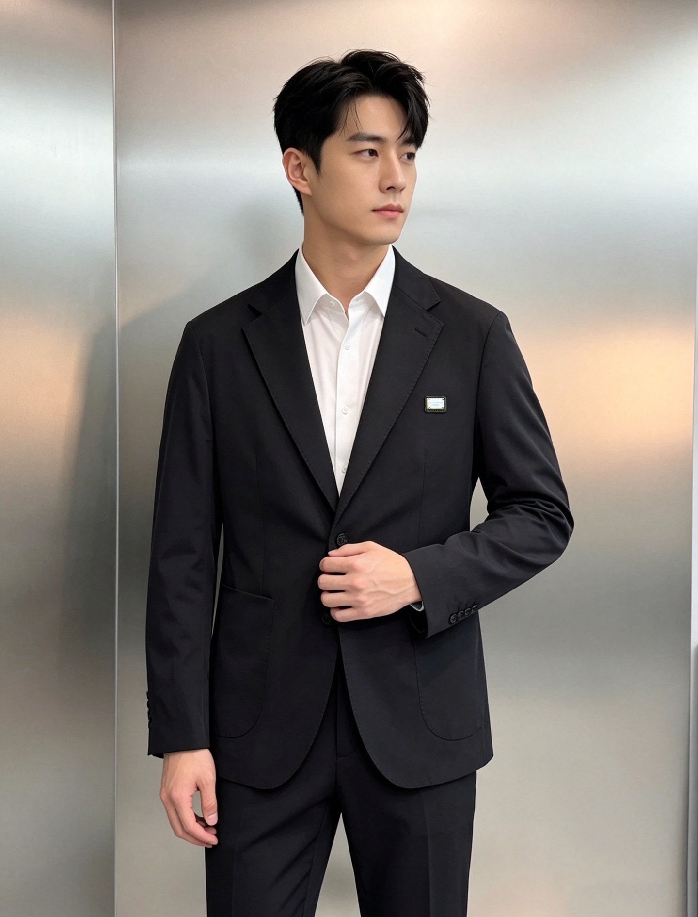 Dolce and Gabbana Black Single Breasted Blazer