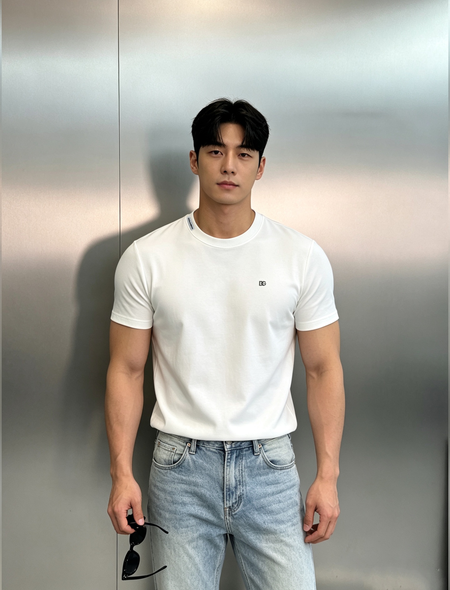 Dolce and Gabbana White Small Logo T-Shirt