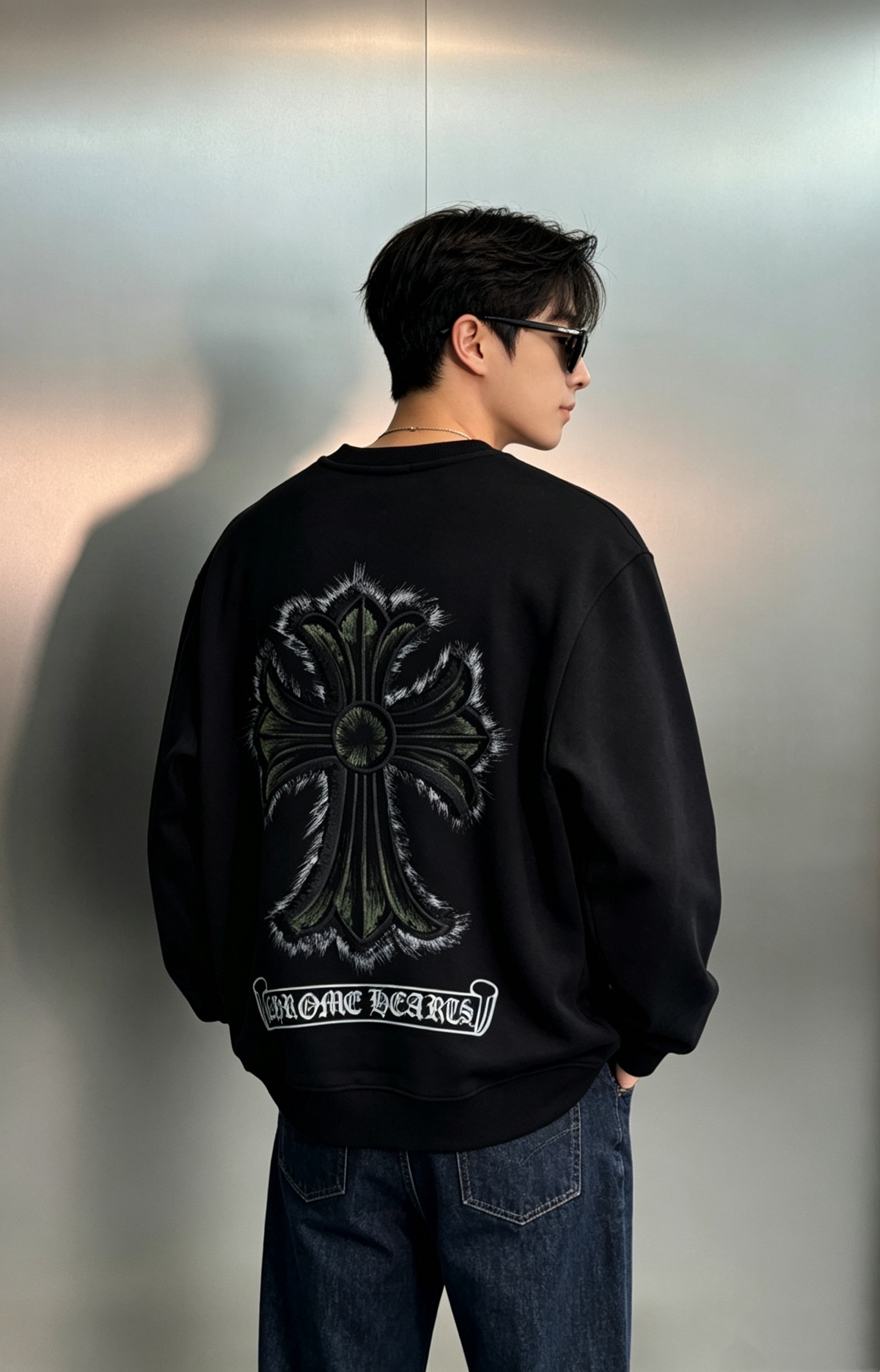 Chrome Hearts克罗心秋季新品圆领卫衣｜潮奢复古格调❤️男女同款宽松落肩版型，不挑身材，随性松弛。重磅棉料厚实