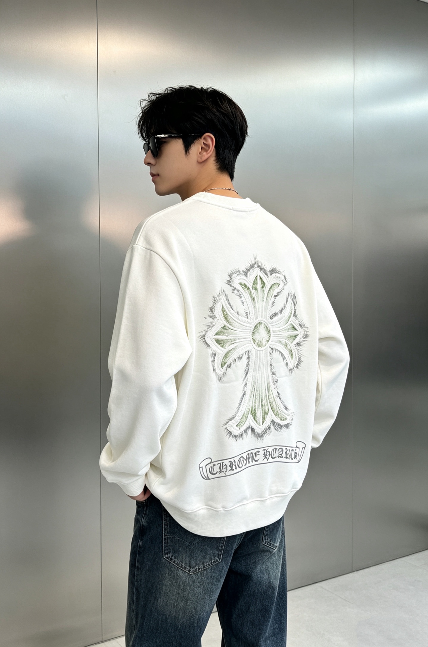 Chrome Hearts克罗心秋季新品圆领卫衣｜潮奢复古格调❤️男女同款宽松落肩版型，不挑身材，随性松弛。重磅棉料厚实