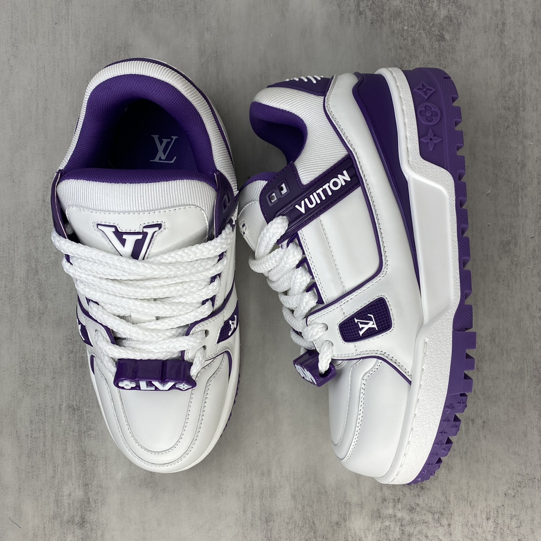 Louis Vuitton 新款上架 Louis*Vuitton* 24SS走秀款 胖丁Trainer 面包鞋 滑板鞋 休闲 运动鞋 DIY串珠Loui* vuitto* 2024年男装春夏走秀款
