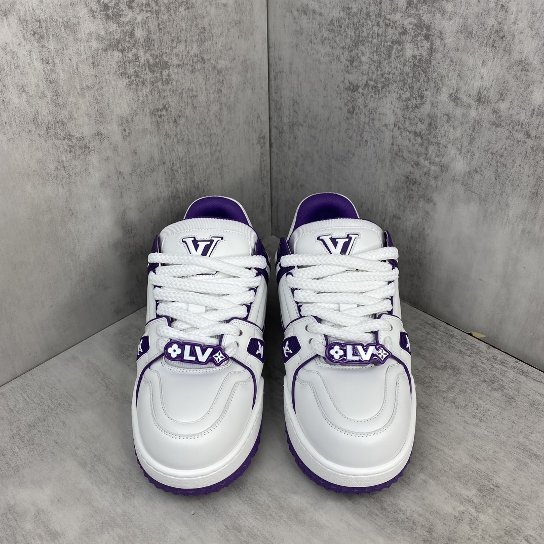 Louis Vuitton 新款上架 Louis*Vuitton* 24SS走秀款 胖丁Trainer 面包鞋 滑板鞋 休闲 运动鞋 DIY串珠Loui* vuitto* 2024年男装春夏走秀款