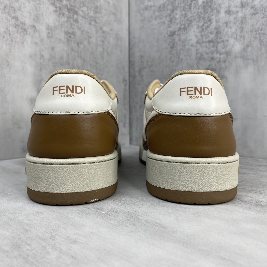 Fendi 新色上架 (莞产 ) Fendi 芬迪 23ss 休闲鞋FENDI芬迪match最新 运动鞋 设计师Kim Jones打造的首款运动鞋fendi match 和LV驴牌的Trainer篮球运动鞋 鞋型差不多 添加了FF 的设计 鞋面采用麂皮和皮革拼接组合 侧面凸起的双F logo内里采用毛巾绒里 / 男款39-45