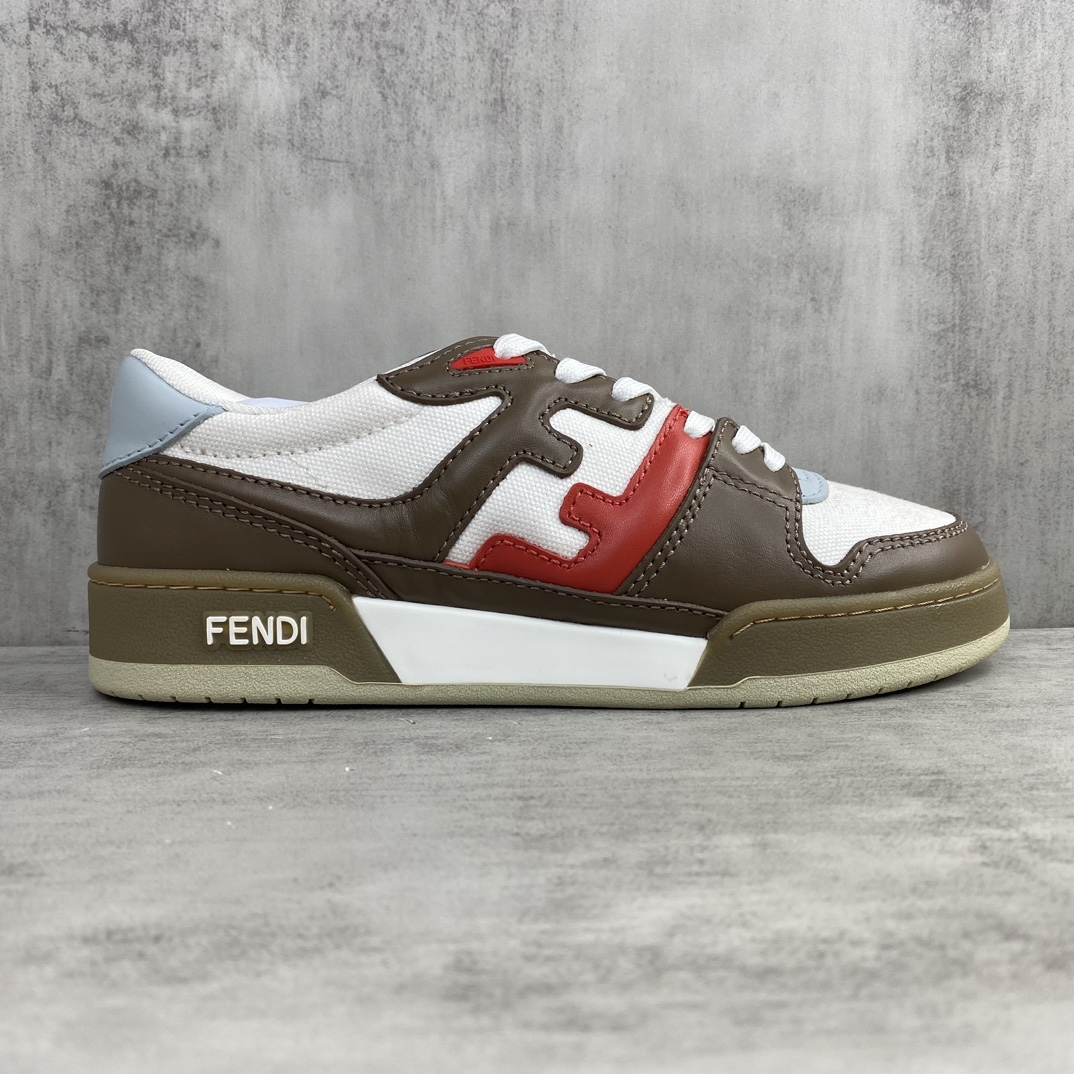Fendi 新色上架 (莞产 ) Fendi 芬迪 24ss 休闲鞋FENDI芬迪match最新 运动鞋 设计师Kim Jones打造的首款运动鞋fendi match 和LV驴牌的Trainer篮球运动鞋 鞋型差不多 添加了FF 的设计 鞋面采用麂皮和皮革拼接组合 侧面凸起的双F logo内里采用毛巾绒里 / 男款39-45
