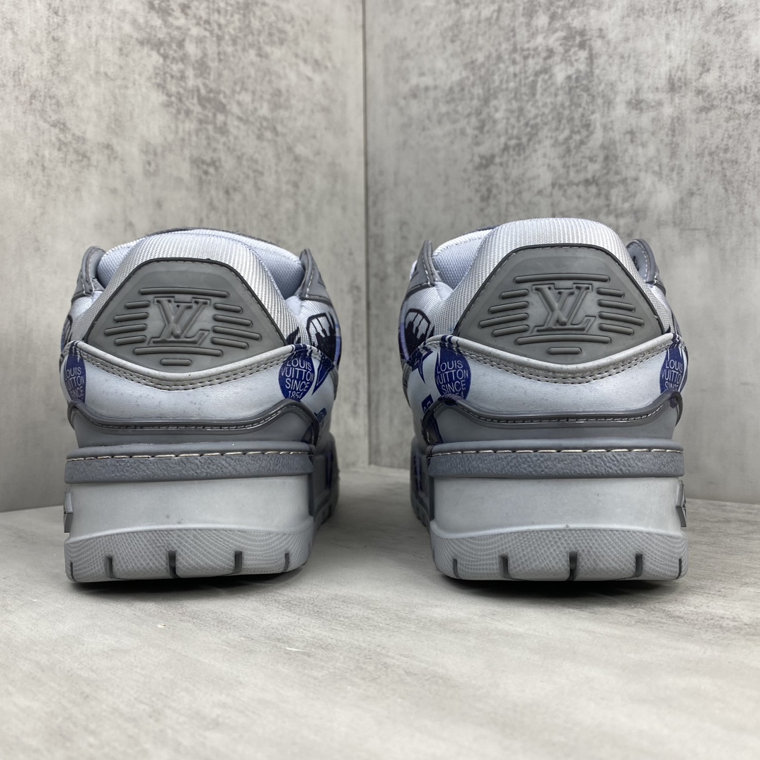 Louis Vuitton 新款上架 Loui* Vuitto* 24ss 走秀款Trainer 水染胖丁面包滑板鞋 独家开模暗花老花串珠 男款39-45