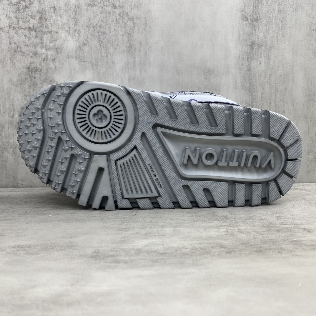 Louis Vuitton 新款上架 Loui* Vuitto* 24ss 走秀款Trainer 水染胖丁面包滑板鞋 独家开模暗花老花串珠 男款39-45