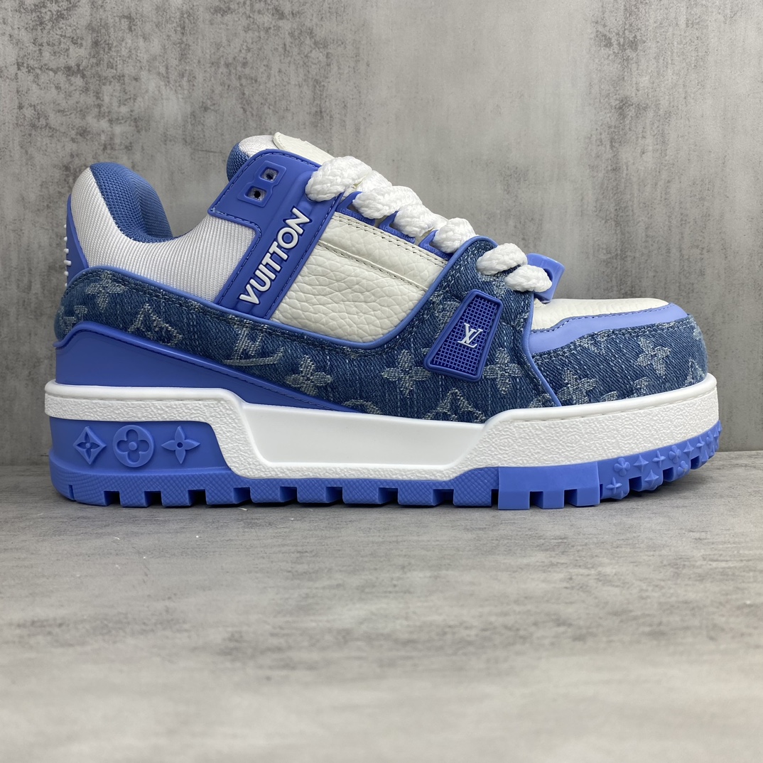 Louis Vuitton 新款上架 Louis*Vuitton* 24SS走秀款 胖丁Trainer 面包鞋 滑板鞋 休闲 运动鞋 DIY串珠Loui* vuitto* 2024年男装春夏走秀款