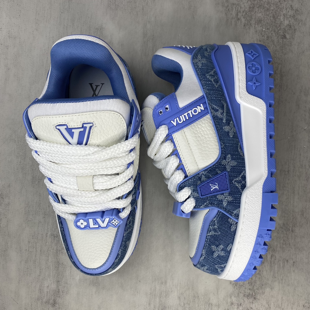 Louis Vuitton 新款上架 Louis*Vuitton* 24SS走秀款 胖丁Trainer 面包鞋 滑板鞋 休闲 运动鞋 DIY串珠Loui* vuitto* 2024年男装春夏走秀款