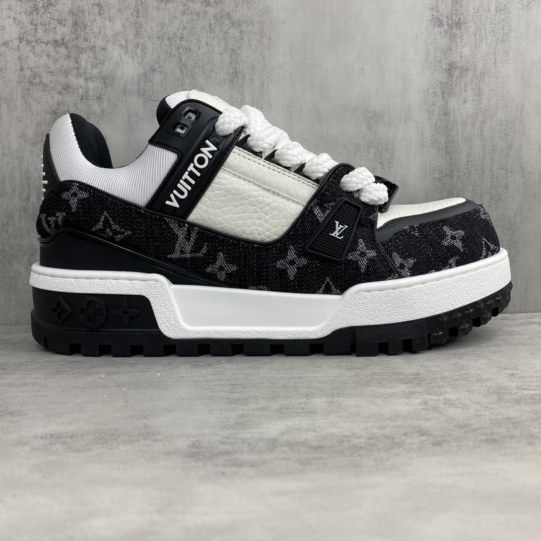 Louis Vuitton 新款上架 Louis*Vuitton* 24SS走秀款 胖丁Trainer 面包鞋 滑板鞋 休闲 运动鞋 DIY串珠Loui* vuitto* 2024年男装春夏走秀款