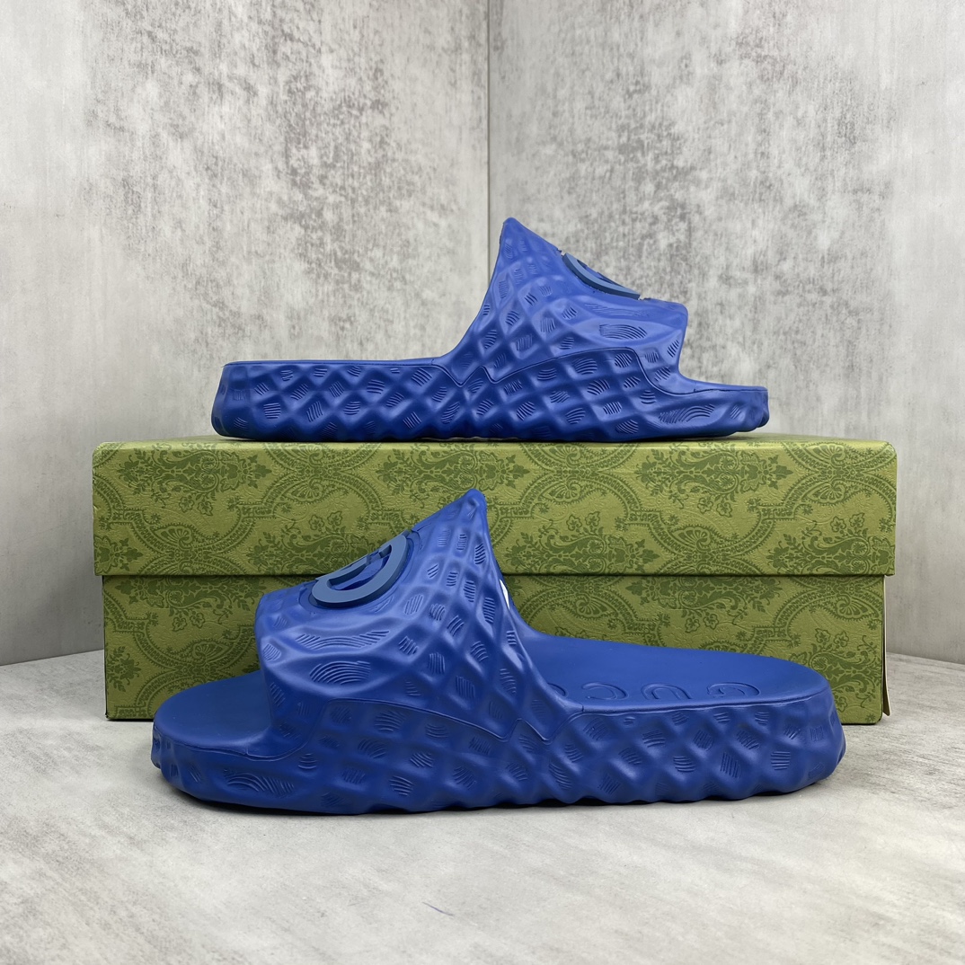 Gucci 新款上架 Gucci古驰 24ss G家最新 一字拖拖鞋 G家 正面饰有撞色3D立体双Glogo字样