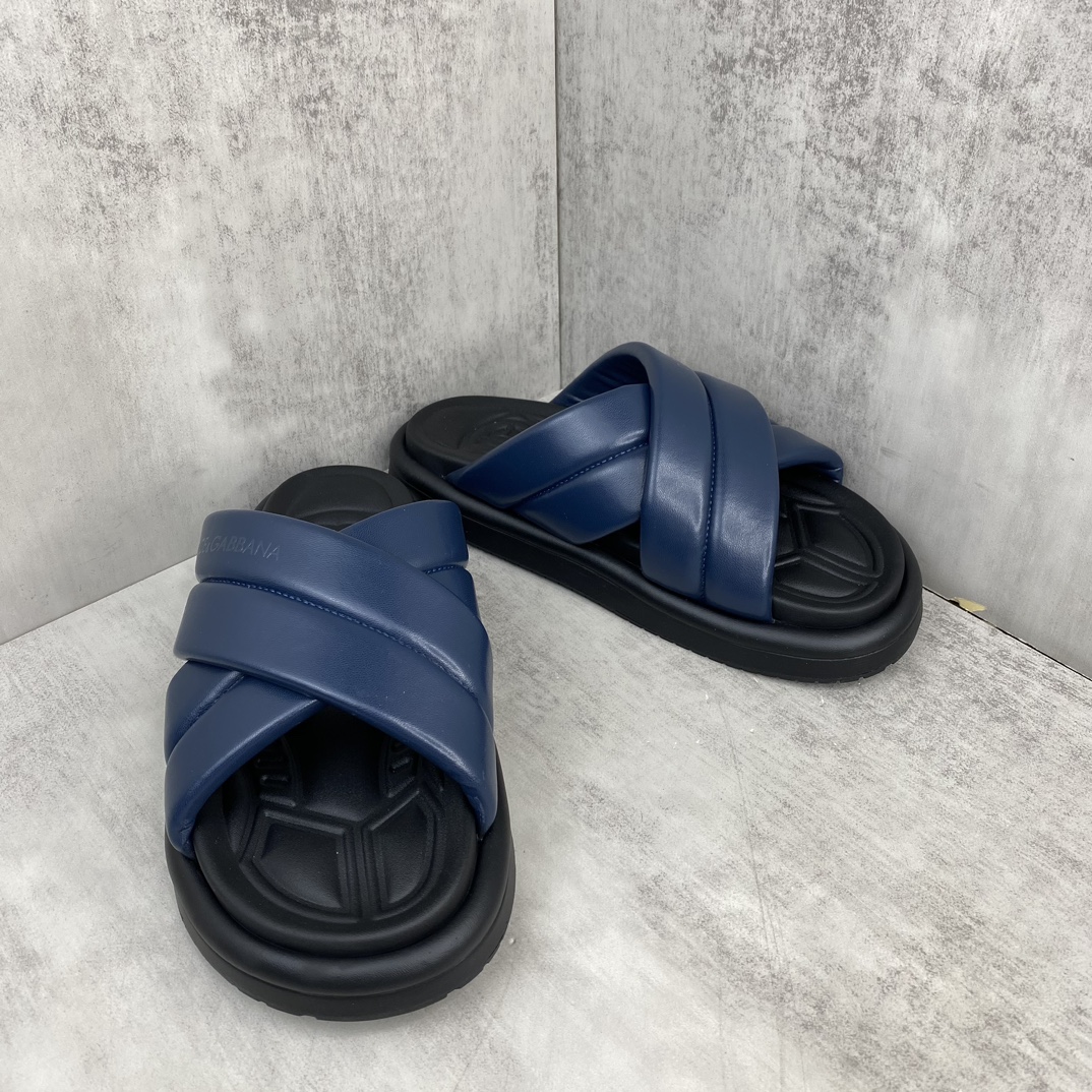 Dolce & Gabbana 新款上架 D&G 杜嘉班纳 24 ss最新交叉夏季男士拖鞋 欧洲 vip抢先购入原鞋开发 重金开发模具 完美还原zp 尺码：38-45